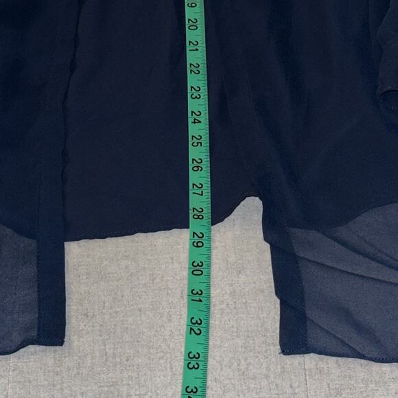 Cato Layered Button Down Shirt Sz 22/24 Split Back Chiffon Overlay Office Siren - Picture 15 of 16